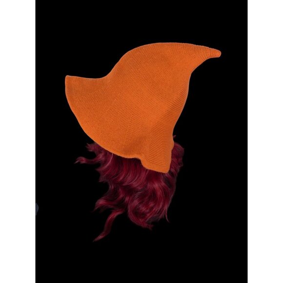 Orange Woven Wool Blend Witch Hat - Adult Ritual & Everyday Wear - New - Picture 5 of 11